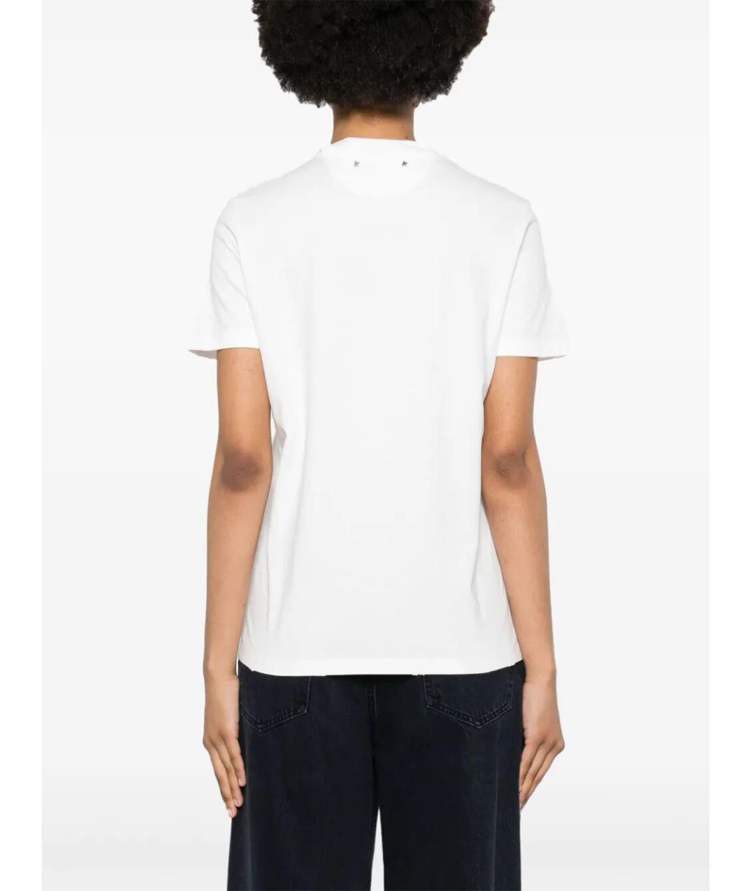 GOLDEN GOOSE DELUXE BRAND Белая хлопковая футболка, фото 3