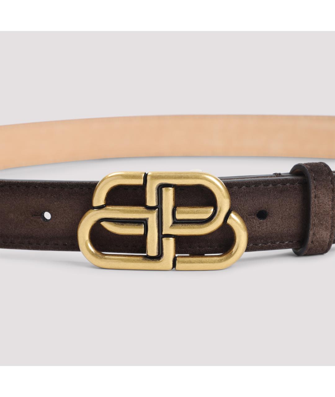 BALENCIAGA Коричневый кожаный ремень, фото 2