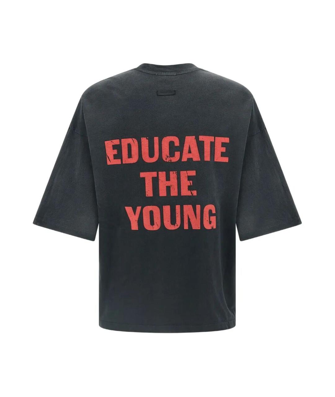 FEAR OF GOD Черная хлопковая футболка, фото 3