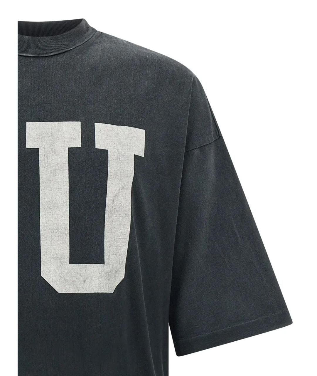 FEAR OF GOD Черная хлопковая футболка, фото 2