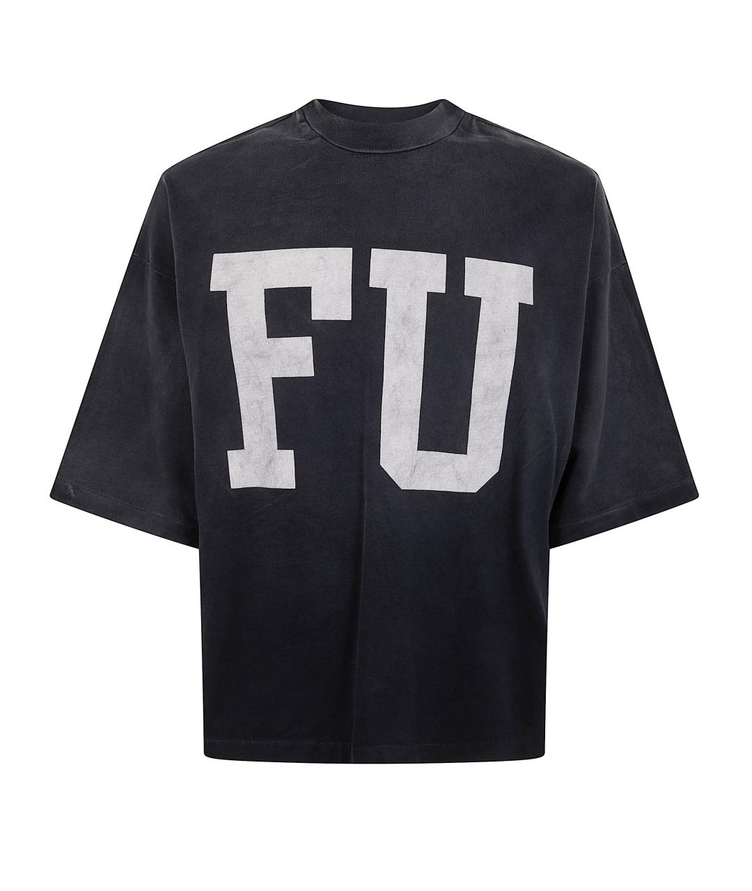 FEAR OF GOD Черная хлопковая футболка, фото 5