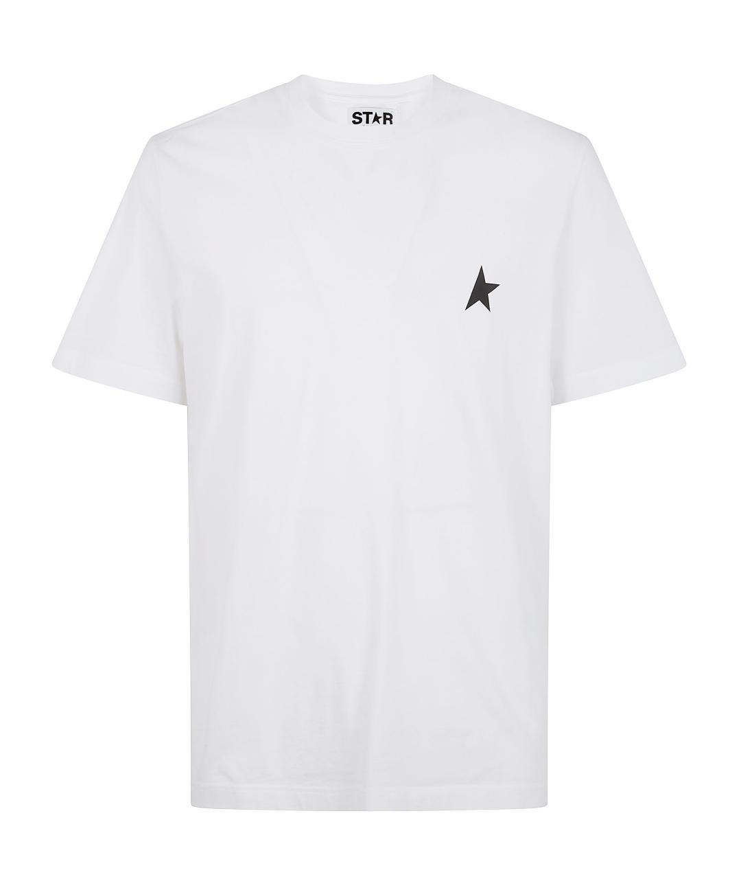 GOLDEN GOOSE DELUXE BRAND Белая хлопковая футболка, фото 1