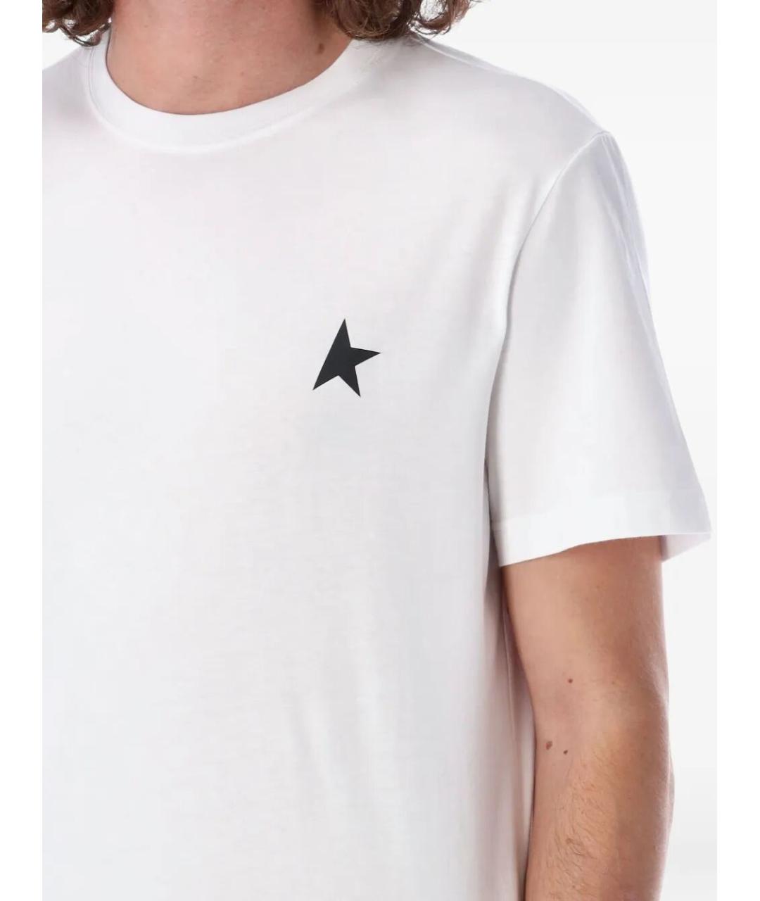 GOLDEN GOOSE DELUXE BRAND Белая хлопковая футболка, фото 3