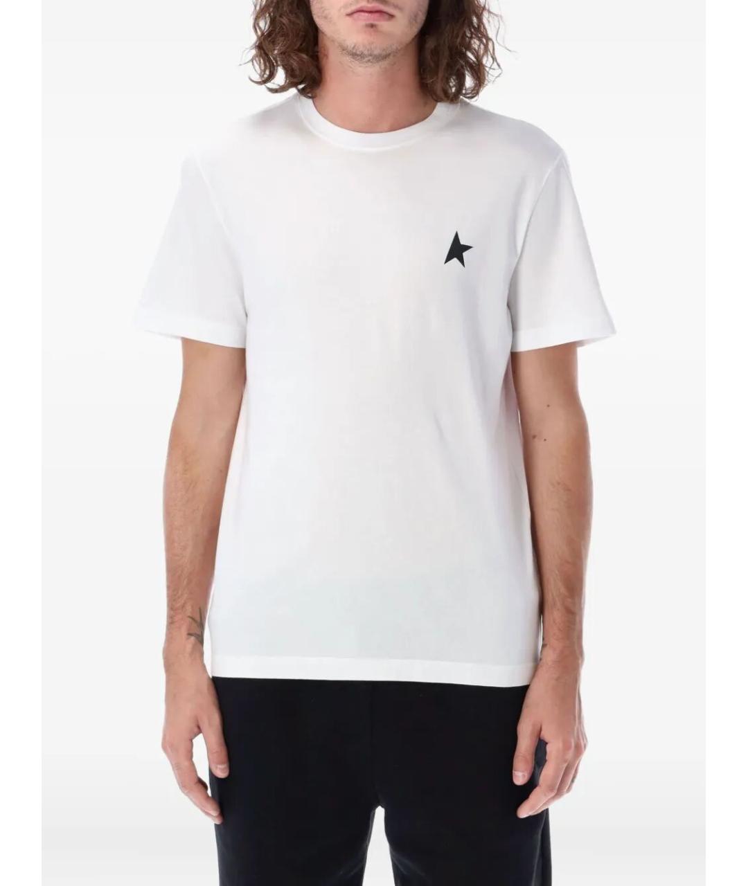 GOLDEN GOOSE DELUXE BRAND Белая хлопковая футболка, фото 4