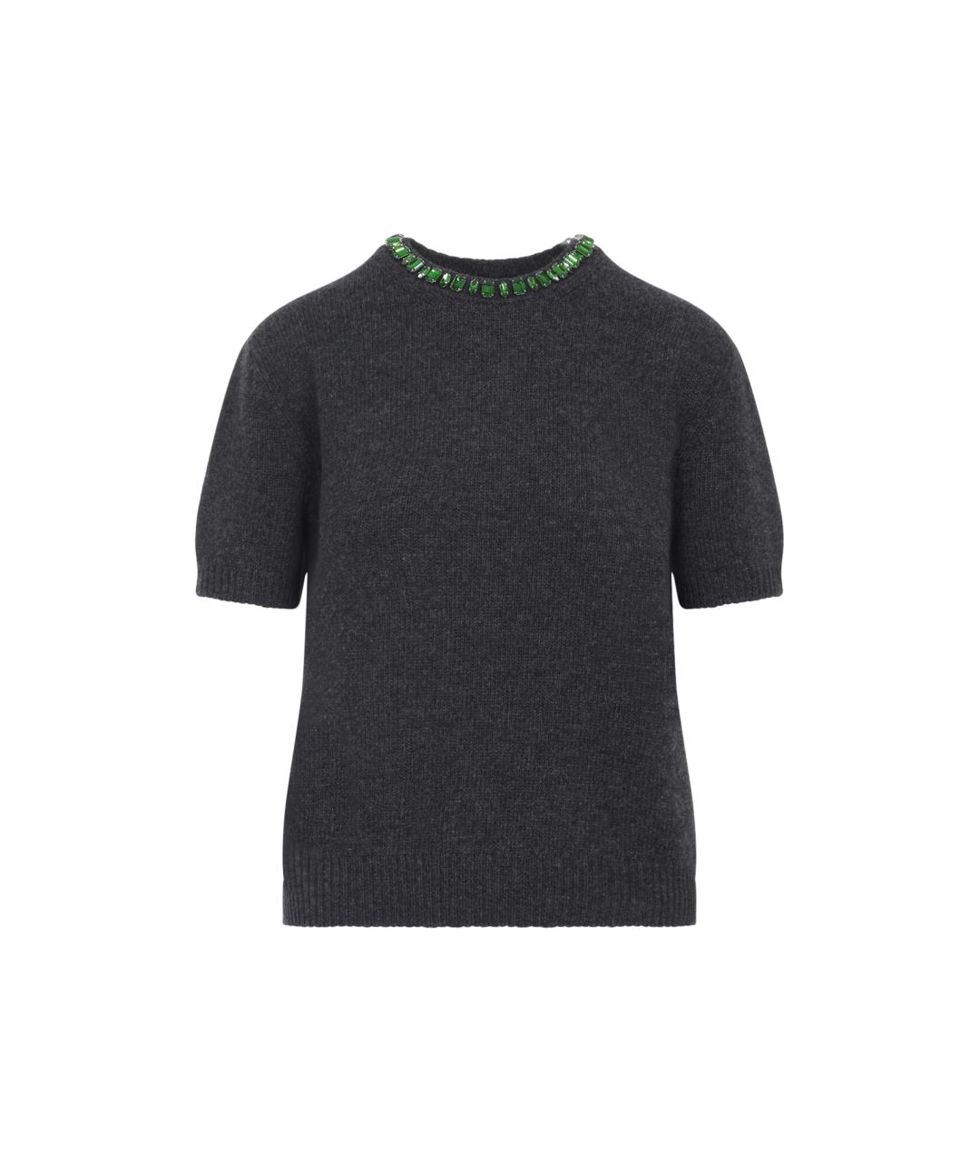 PRADA Серый кашемировый джемпер / свитер, фото 1