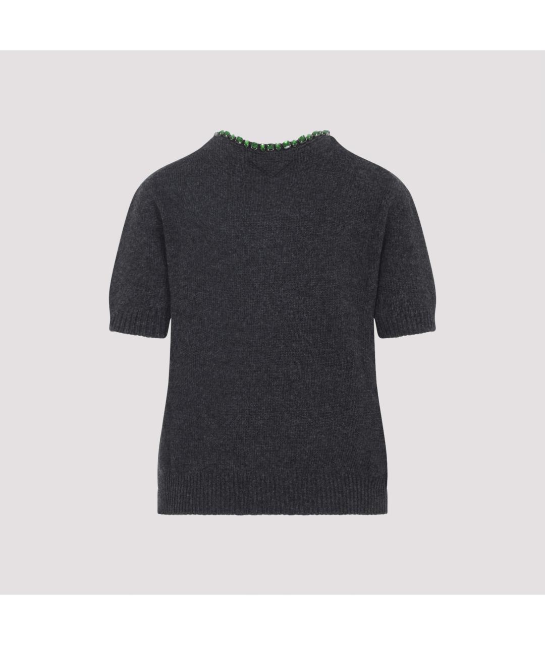 PRADA Серый кашемировый джемпер / свитер, фото 2