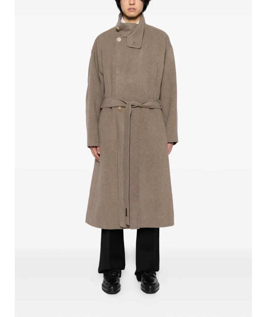 FEAR OF GOD Коричневое шерстяное пальто, фото 4