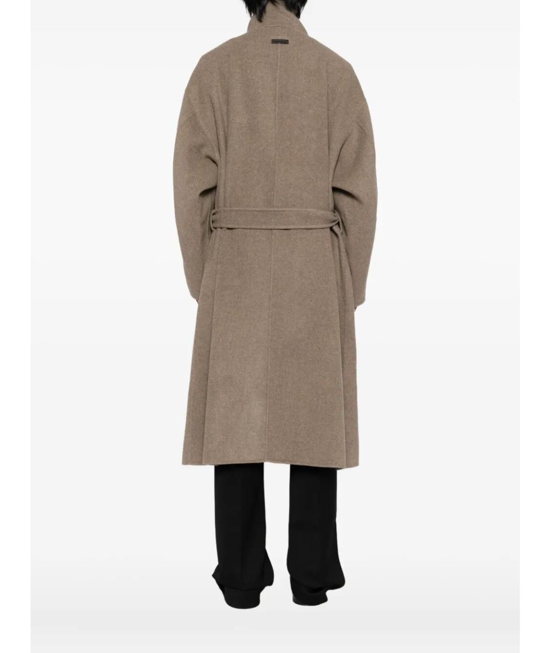 FEAR OF GOD Коричневое шерстяное пальто, фото 5