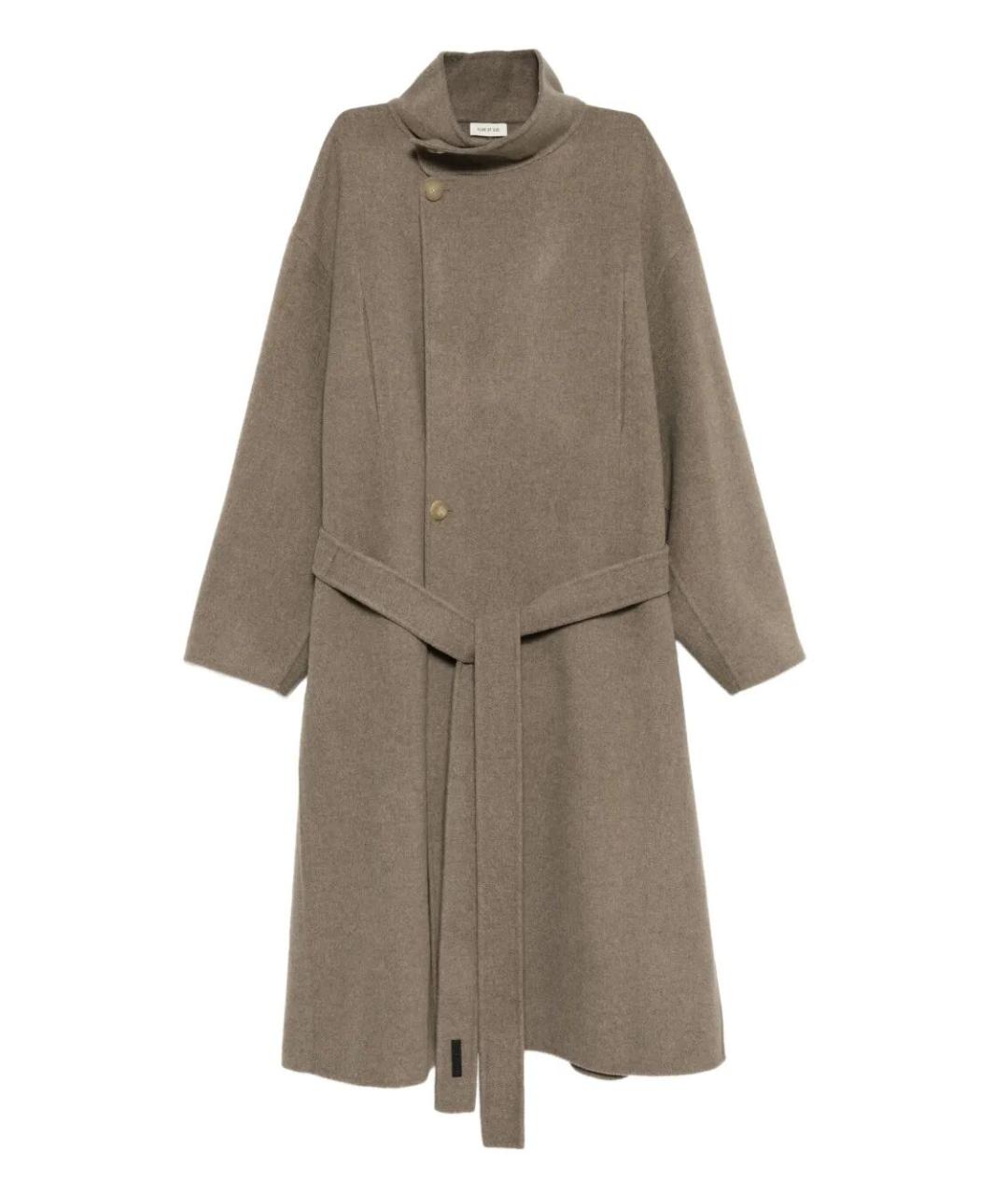 FEAR OF GOD Коричневое шерстяное пальто, фото 1