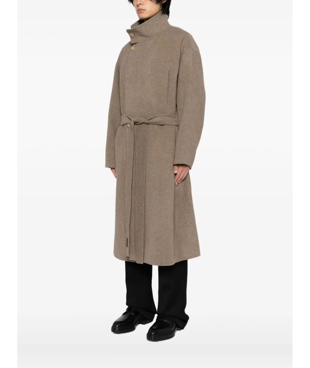 FEAR OF GOD Коричневое шерстяное пальто, фото 2