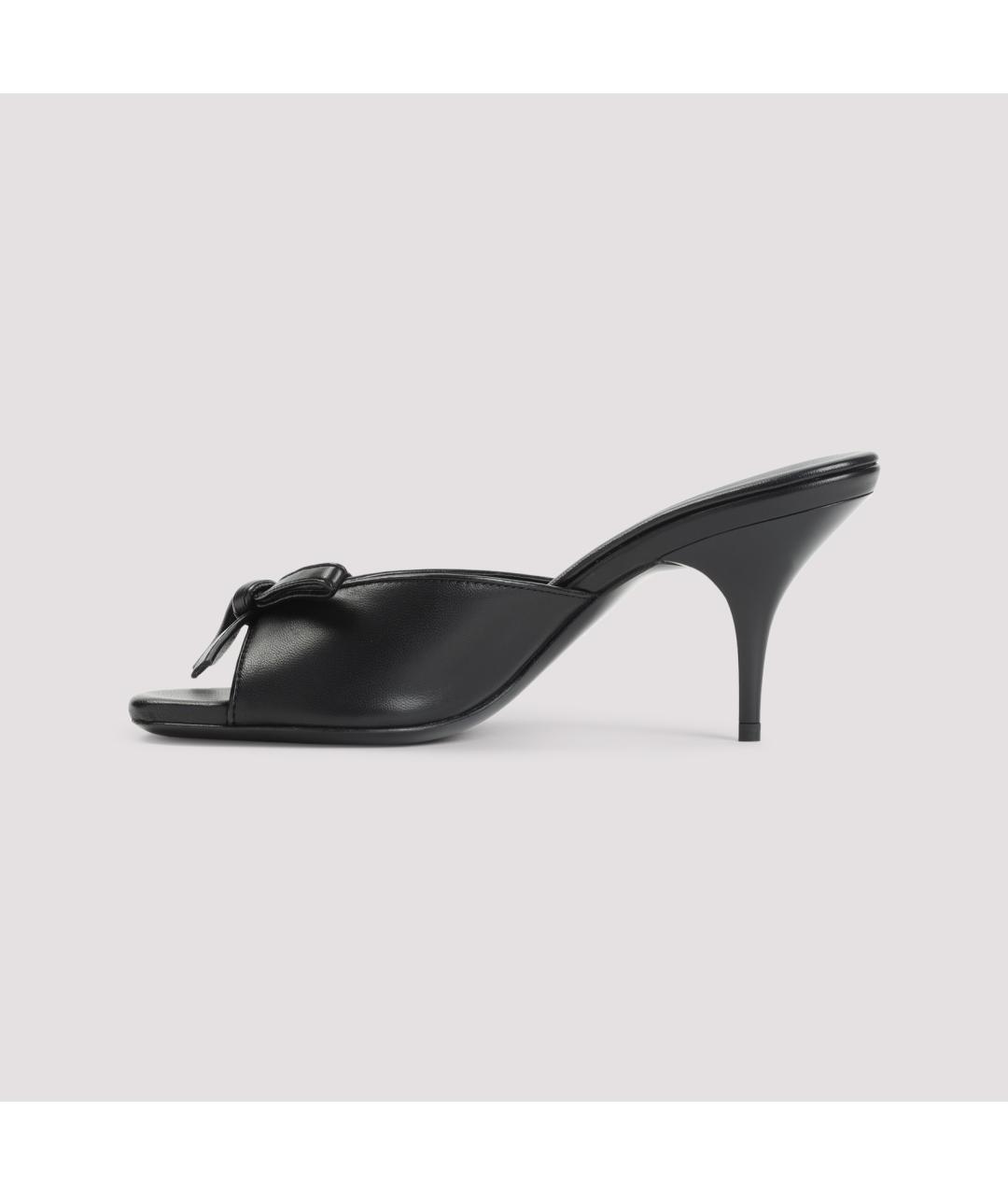 MIU MIU Черные кожаные мюли, фото 2