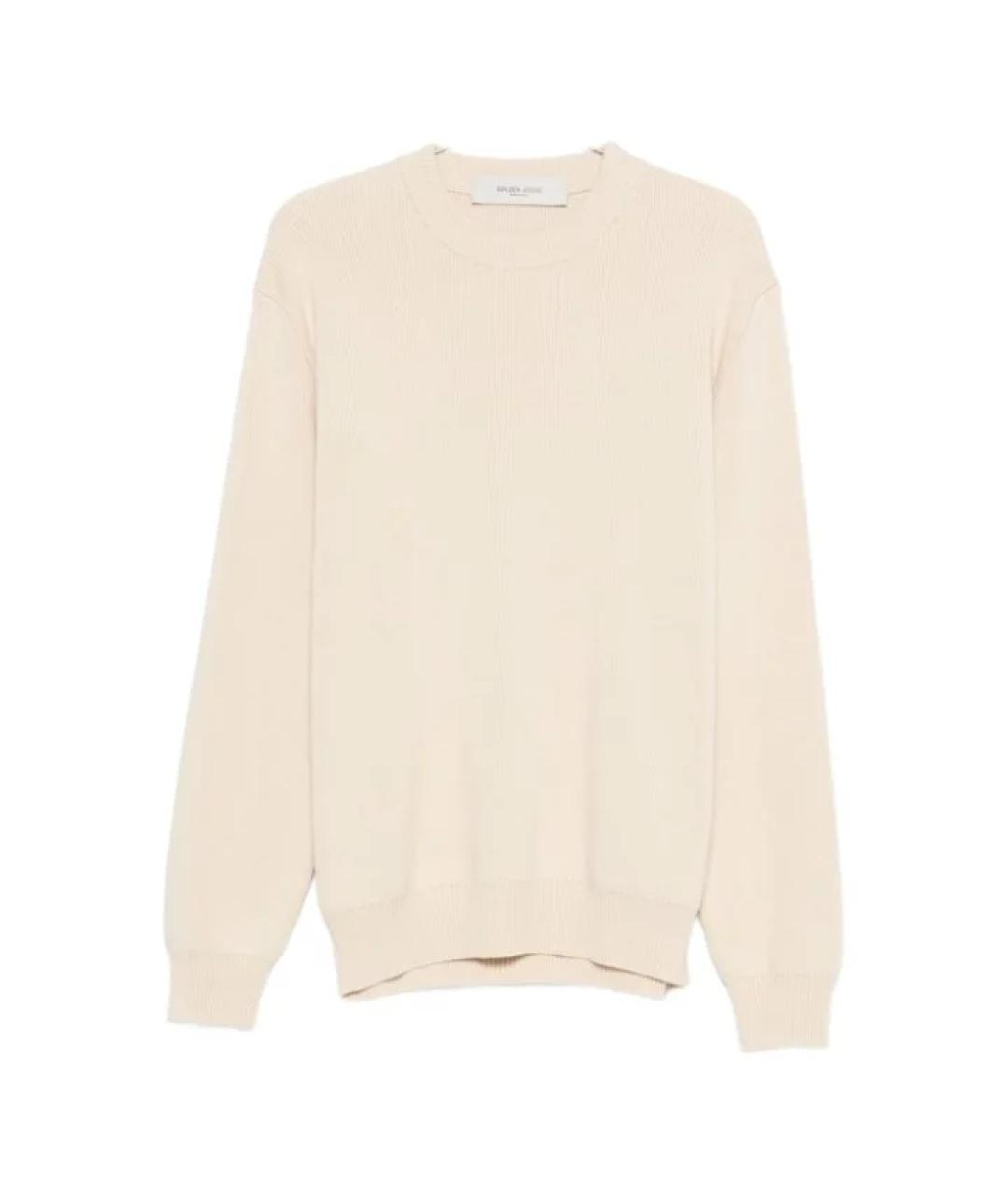 GOLDEN GOOSE DELUXE BRAND Бежевый хлопковый джемпер / свитер, фото 1