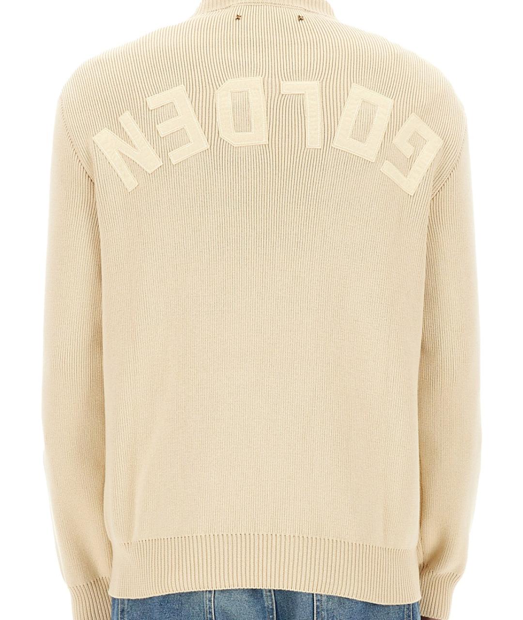 GOLDEN GOOSE DELUXE BRAND Бежевый хлопковый джемпер / свитер, фото 4