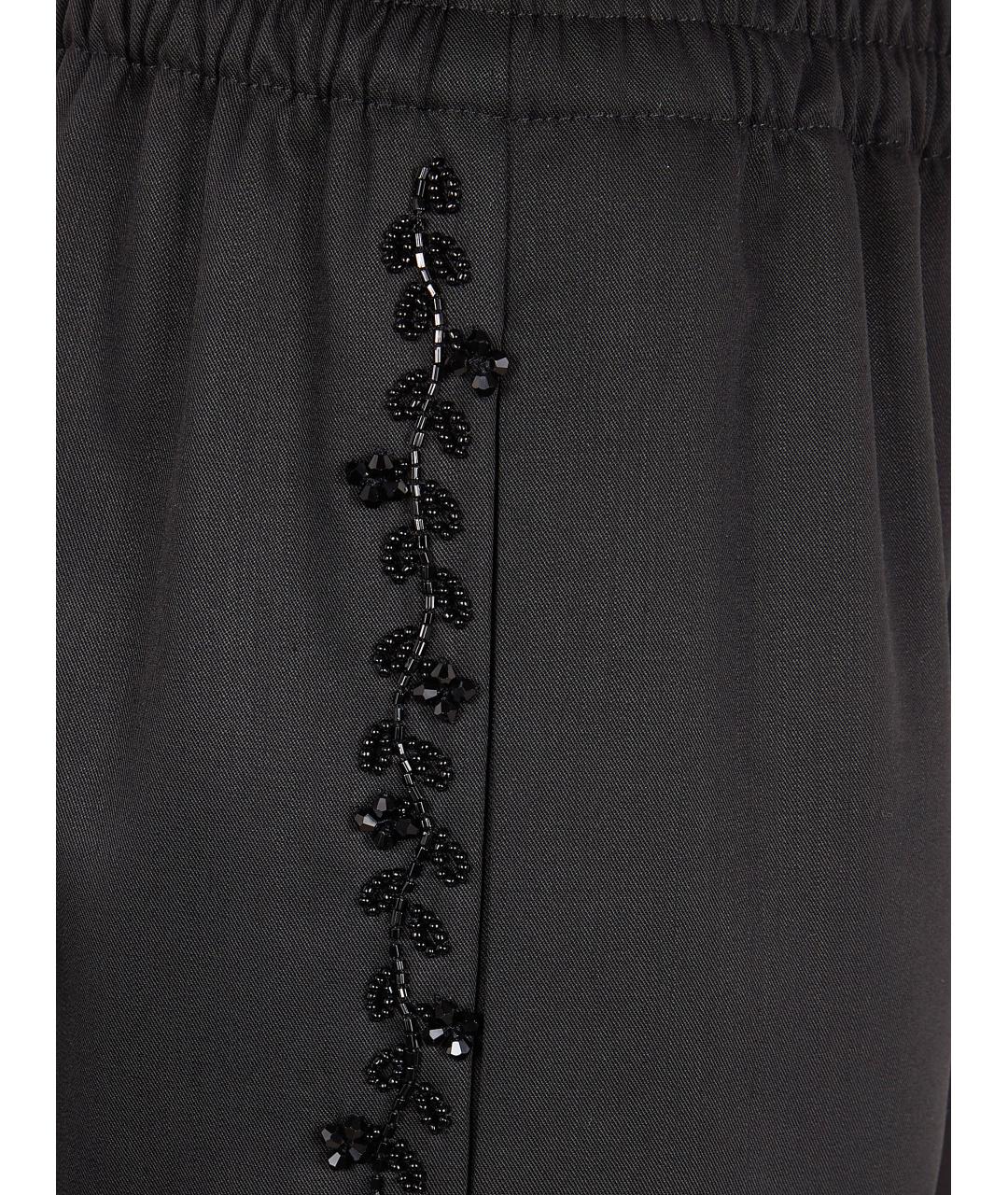 GOLDEN GOOSE DELUXE BRAND Черные шерстяные прямые брюки, фото 3