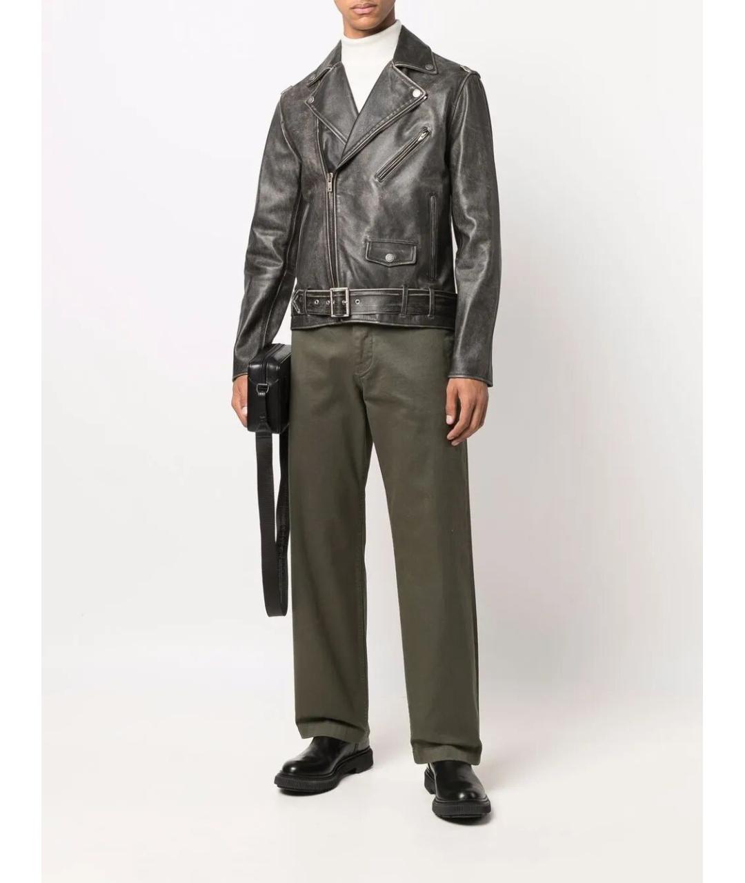 GOLDEN GOOSE DELUXE BRAND Черная кожаная куртка, фото 5