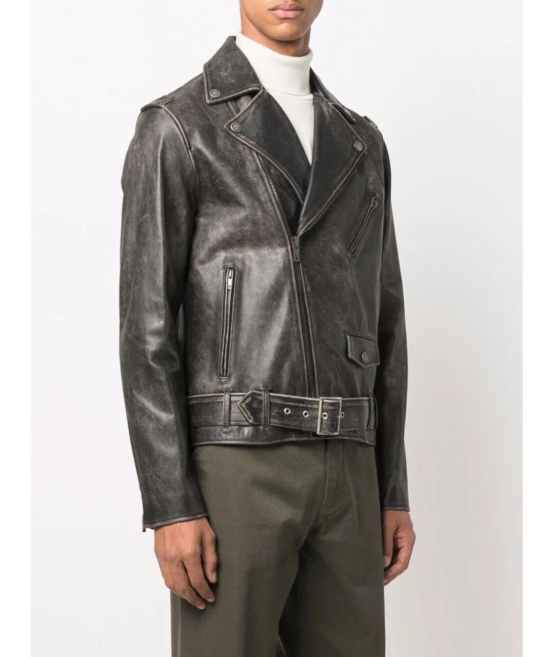 GOLDEN GOOSE DELUXE BRAND Черная кожаная куртка, фото 4