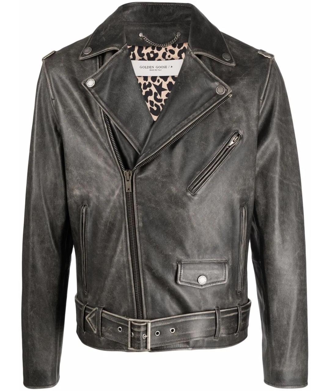 GOLDEN GOOSE DELUXE BRAND Черная кожаная куртка, фото 1