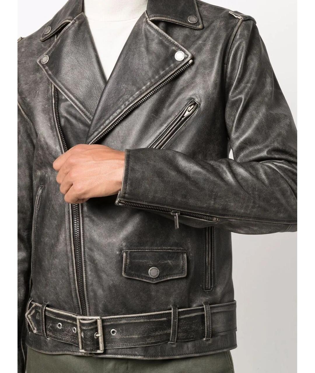 GOLDEN GOOSE DELUXE BRAND Черная кожаная куртка, фото 3