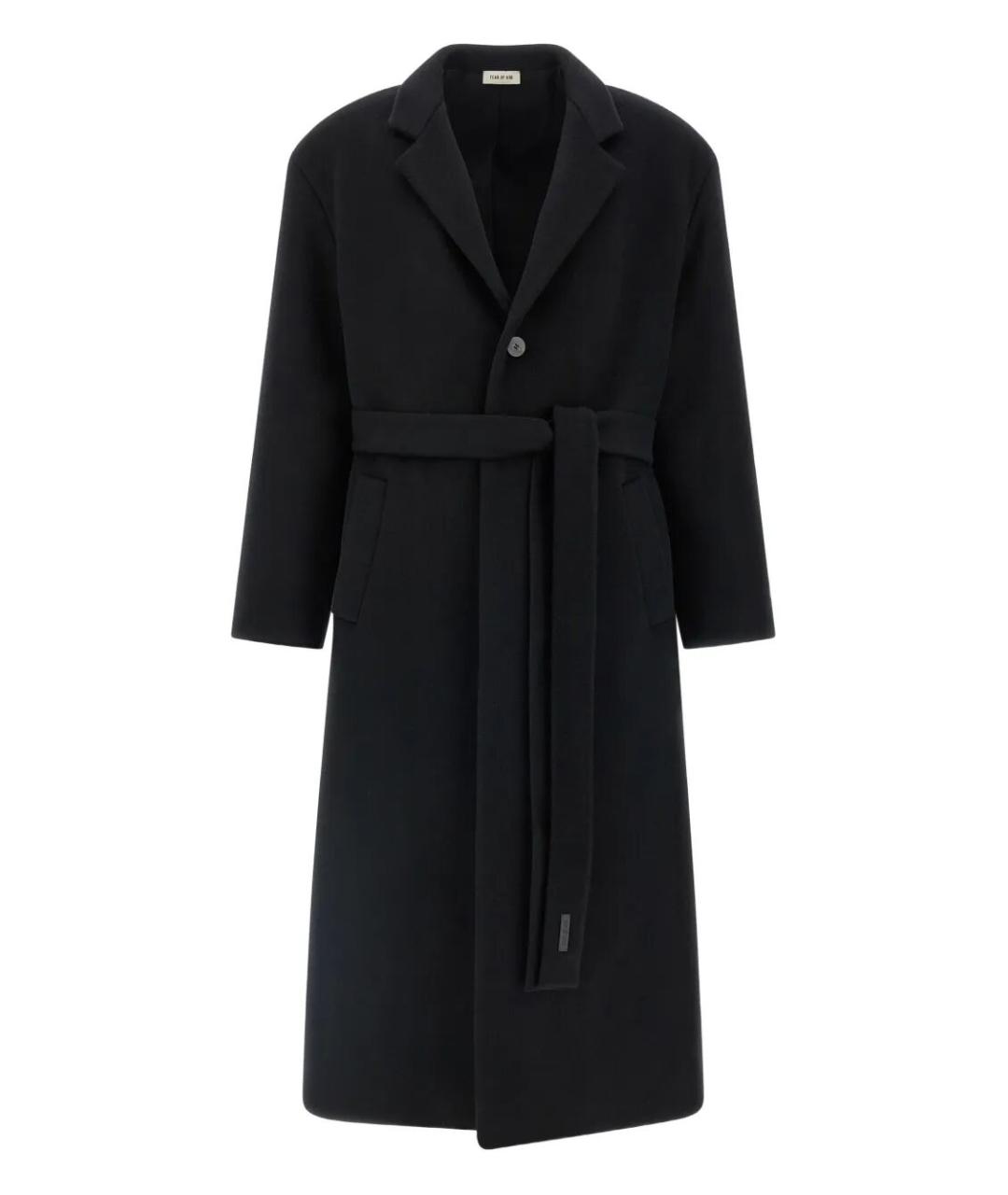 FEAR OF GOD Черное шерстяное пальто, фото 1