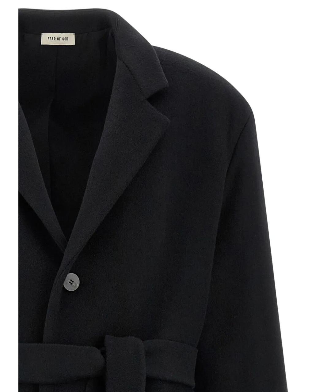 FEAR OF GOD Черное шерстяное пальто, фото 2