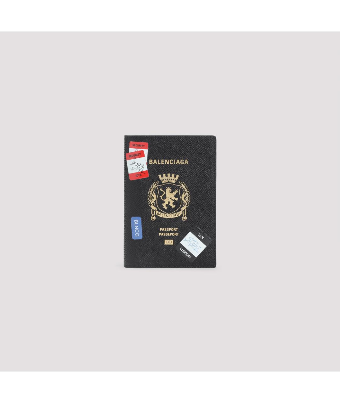 BALENCIAGA Черная кожаная визитница, фото 2