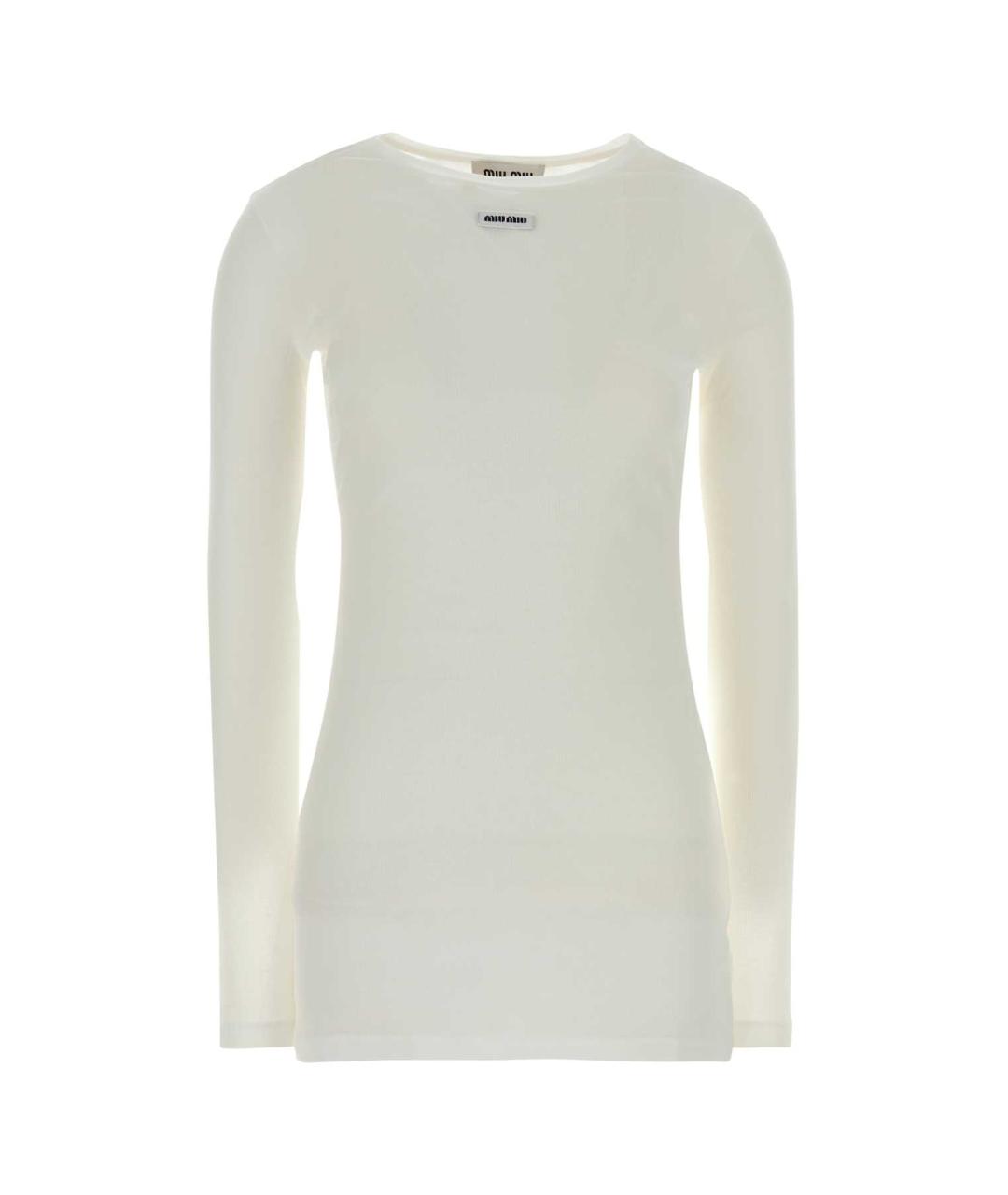 MIU MIU Белое хлопковое повседневное платье, фото 1