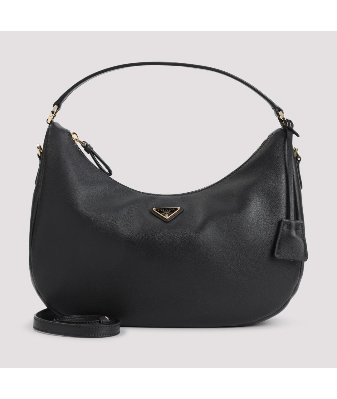 PRADA Черная кожаная сумка с короткими ручками, фото 3