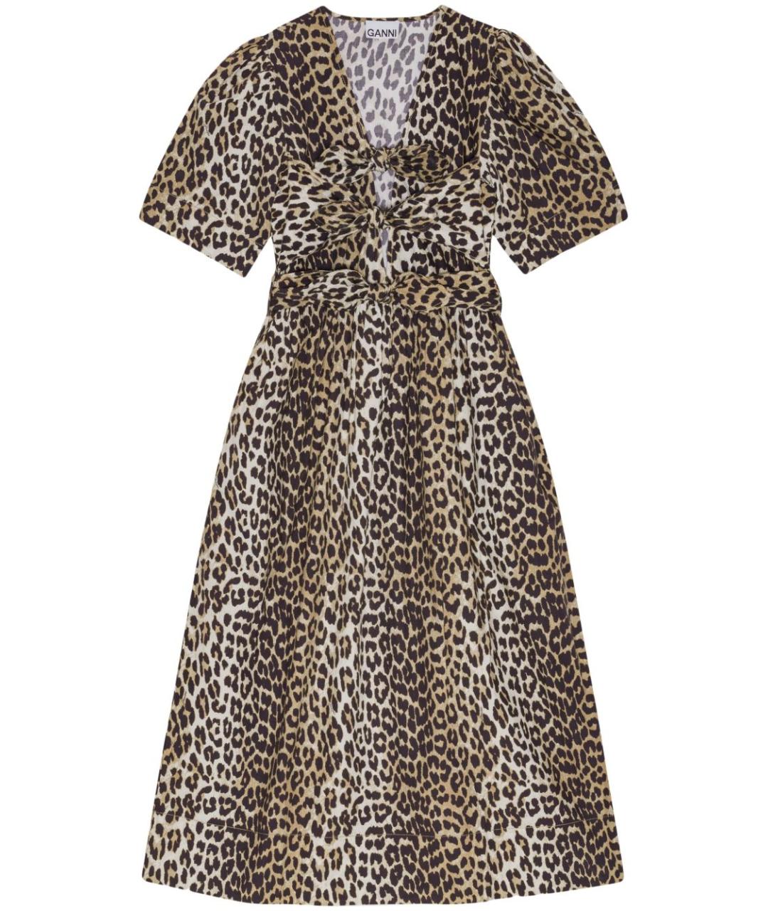 GANNI Мульти хлопковое повседневное платье, фото 1