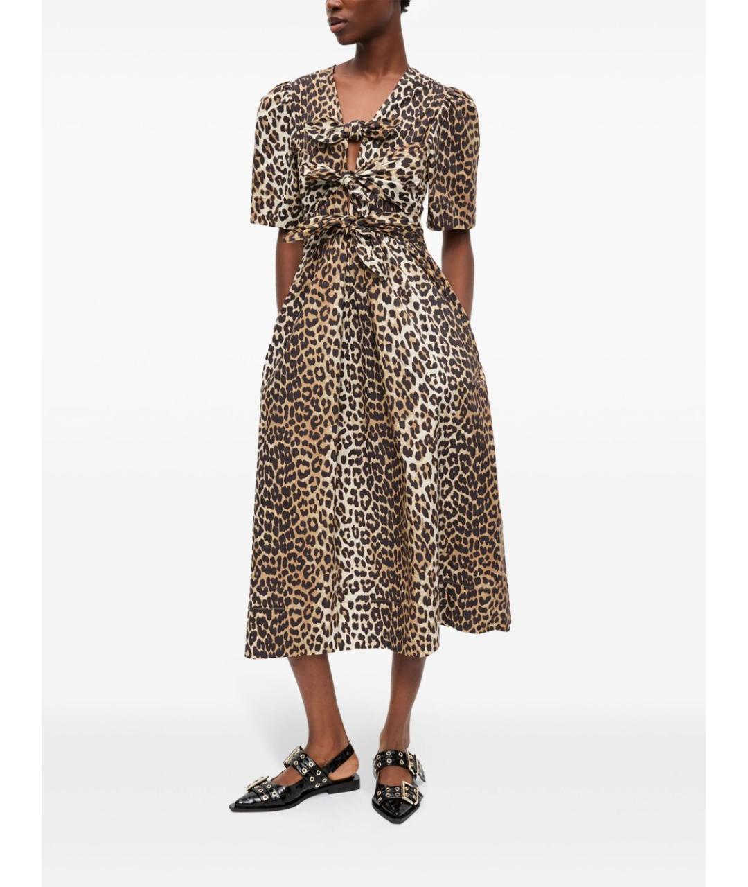 GANNI Мульти хлопковое повседневное платье, фото 5