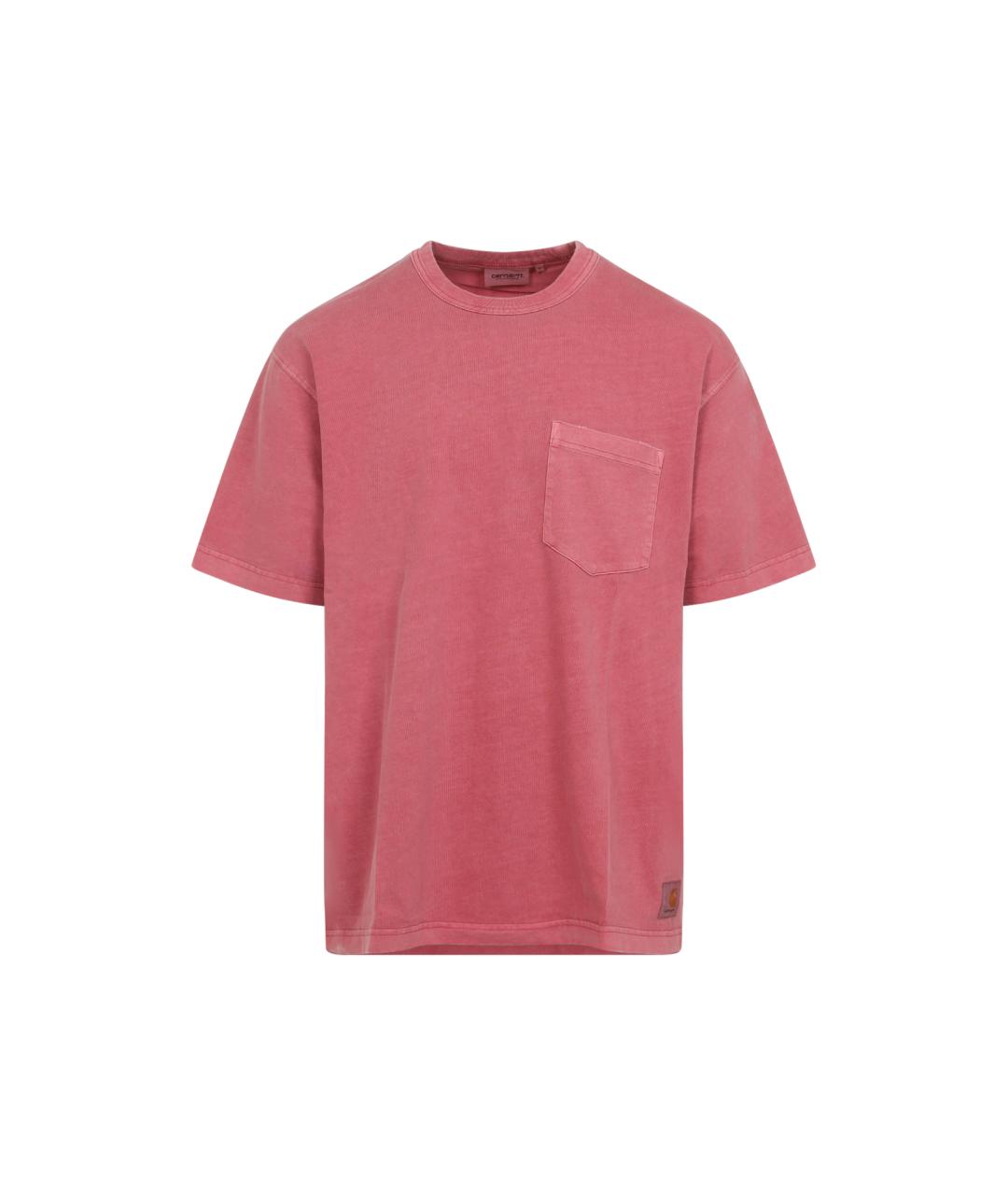 CARHARTT WIP Красная хлопковая футболка, фото 1