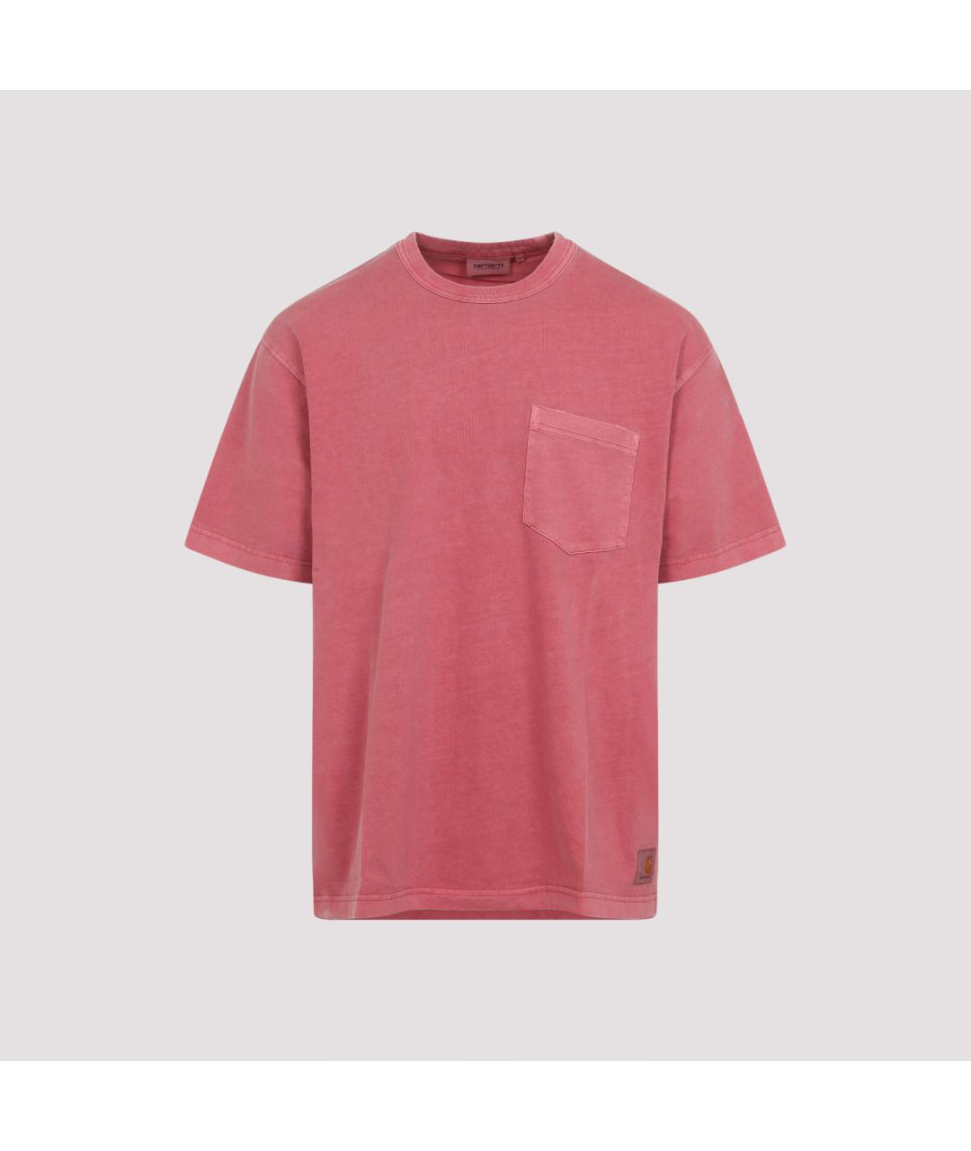 CARHARTT WIP Красная хлопковая футболка, фото 2