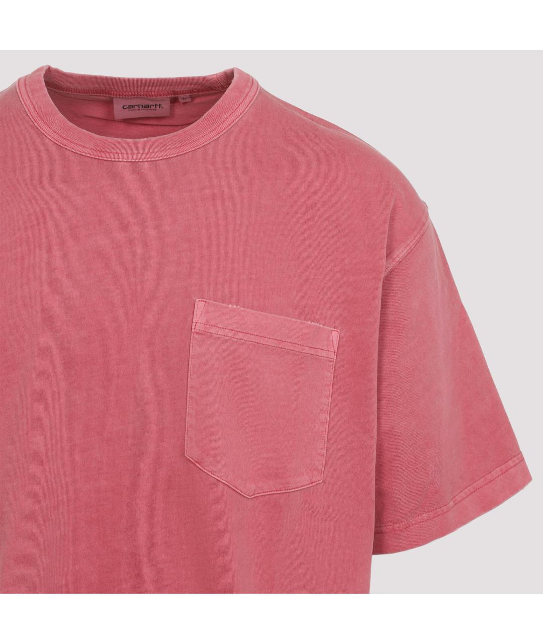 CARHARTT WIP Красная хлопковая футболка, фото 4