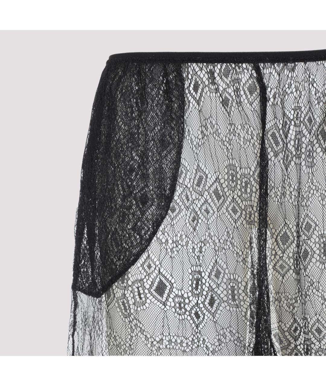 THE FRANKIE SHOP Черные полиэстеровые прямые брюки, фото 5