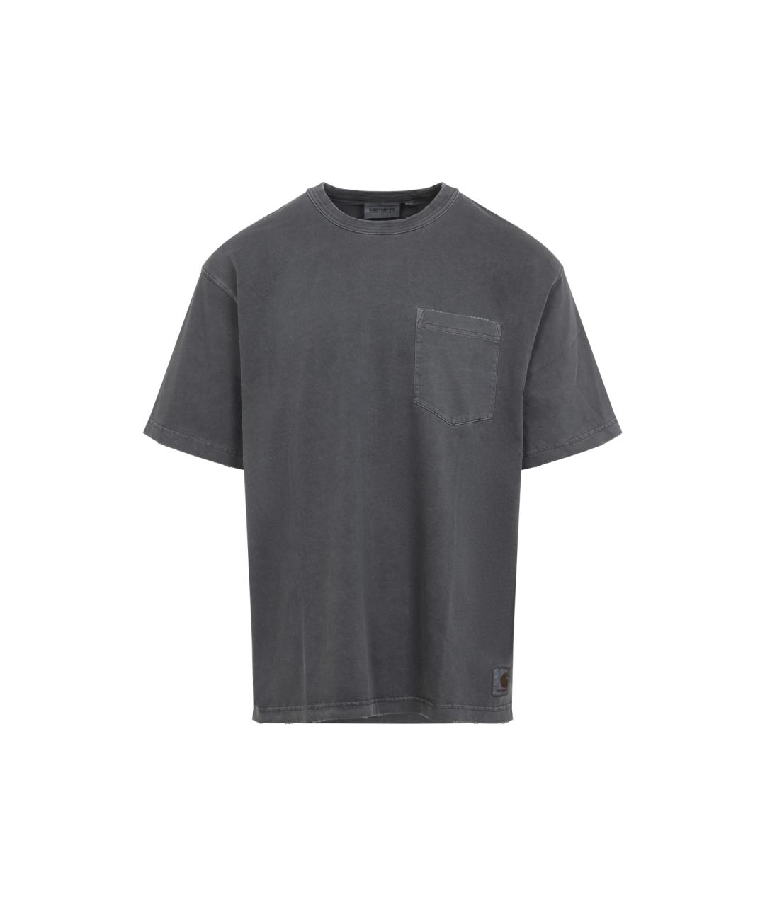 CARHARTT WIP Серая хлопковая футболка, фото 1