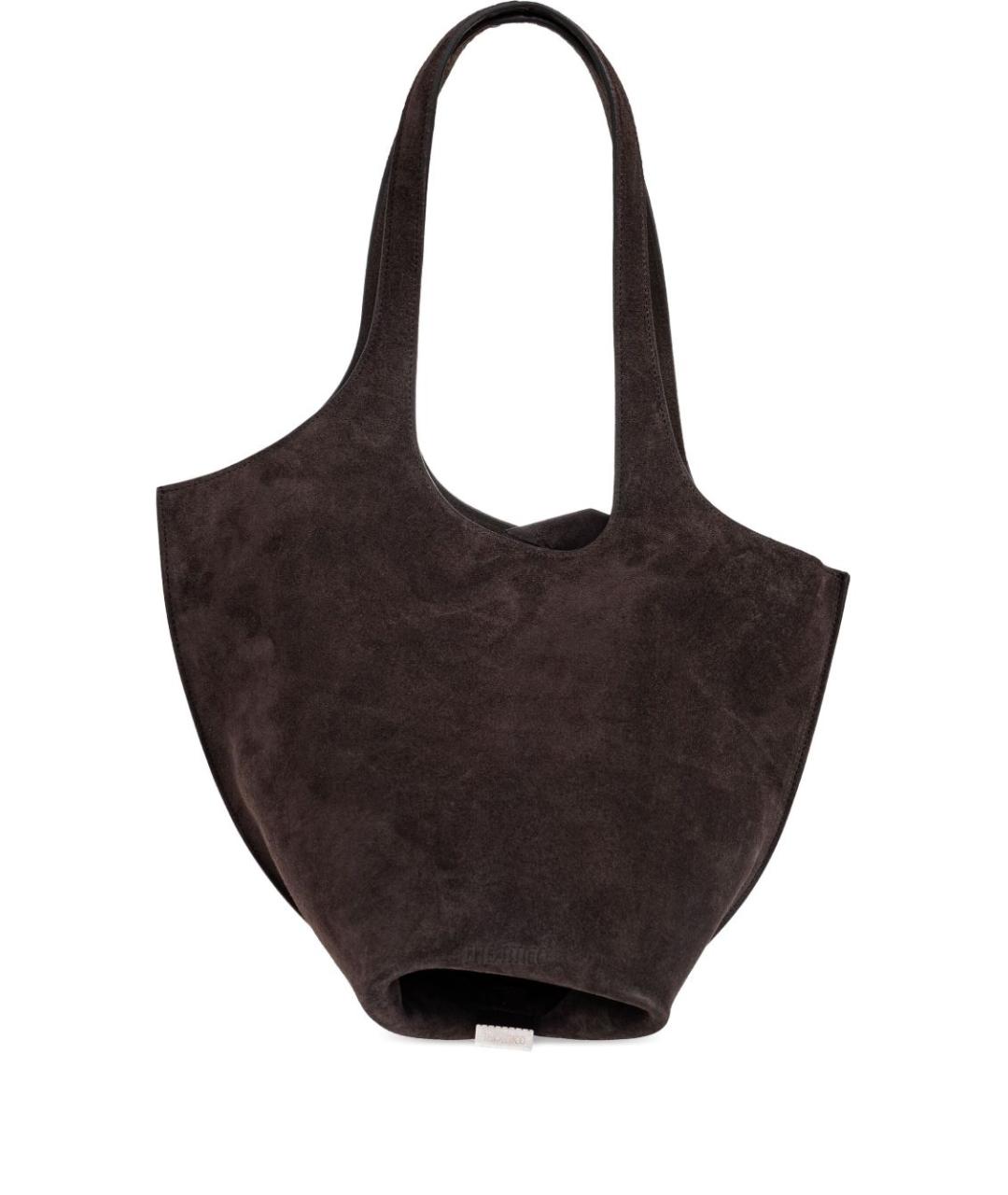 THE ATTICO Коричневая кожаная сумка через плечо, фото 1