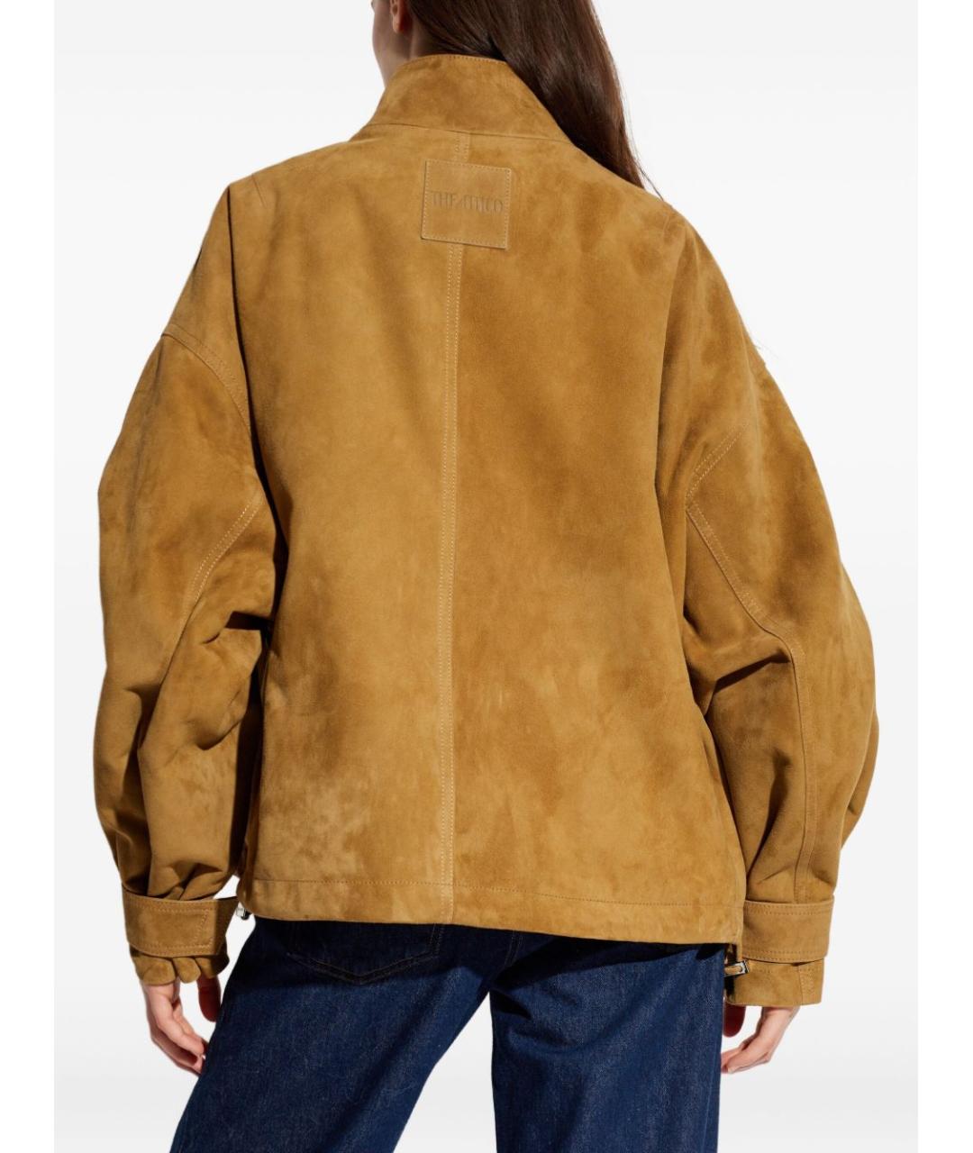 THE ATTICO Бежевая замшевая куртка, фото 4