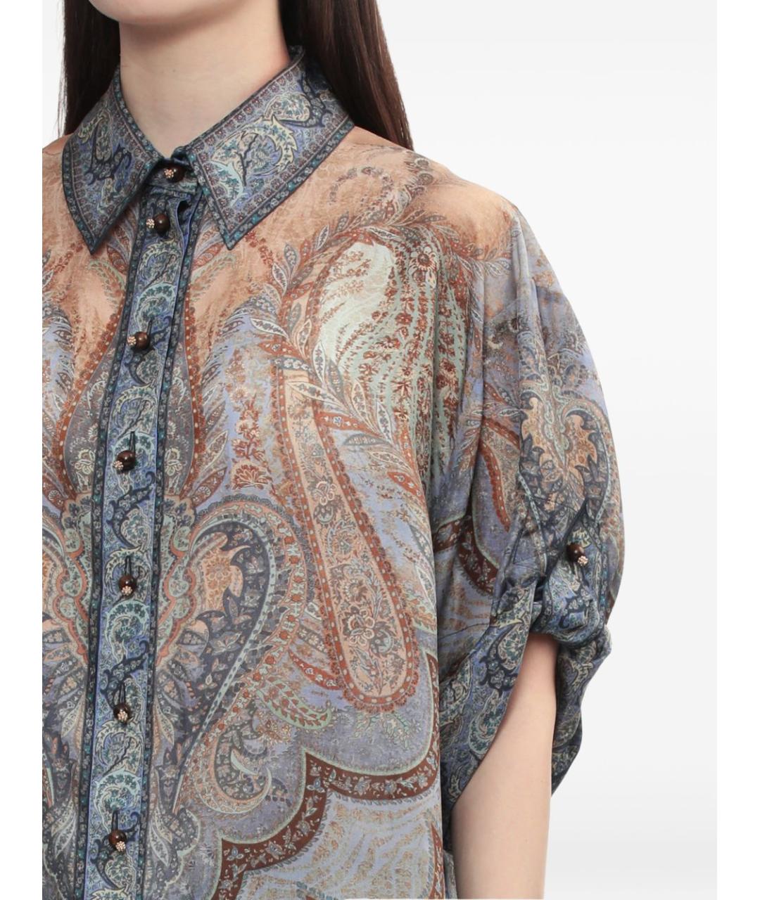ZIMMERMANN Мульти шелковая рубашка, фото 5