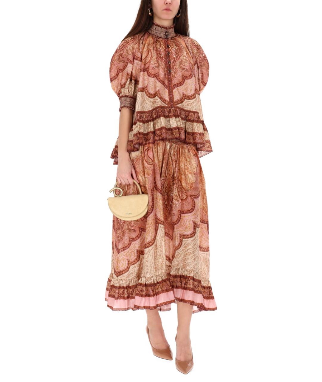 ZIMMERMANN Мульти шелковая юбка макси, фото 2