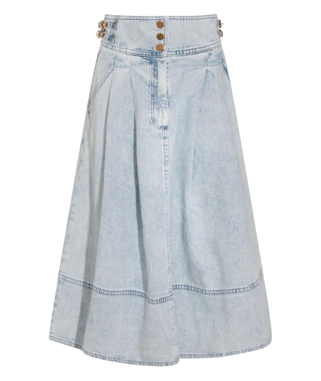 ZIMMERMANN Синяя деним юбка миди, фото 1
