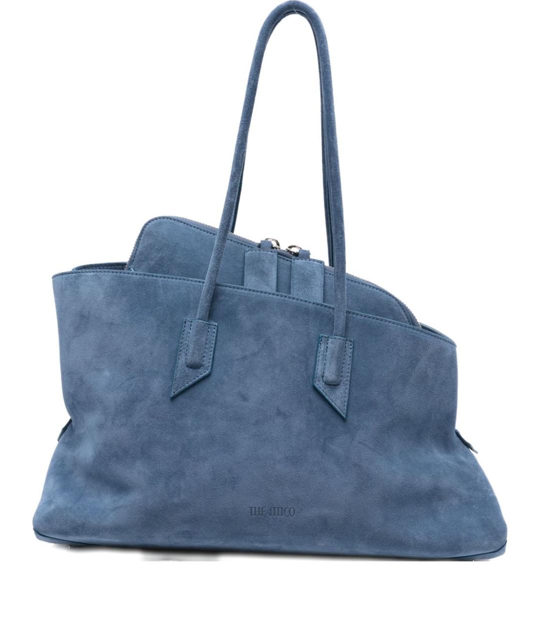 THE ATTICO Синяя кожаная сумка тоут, фото 1