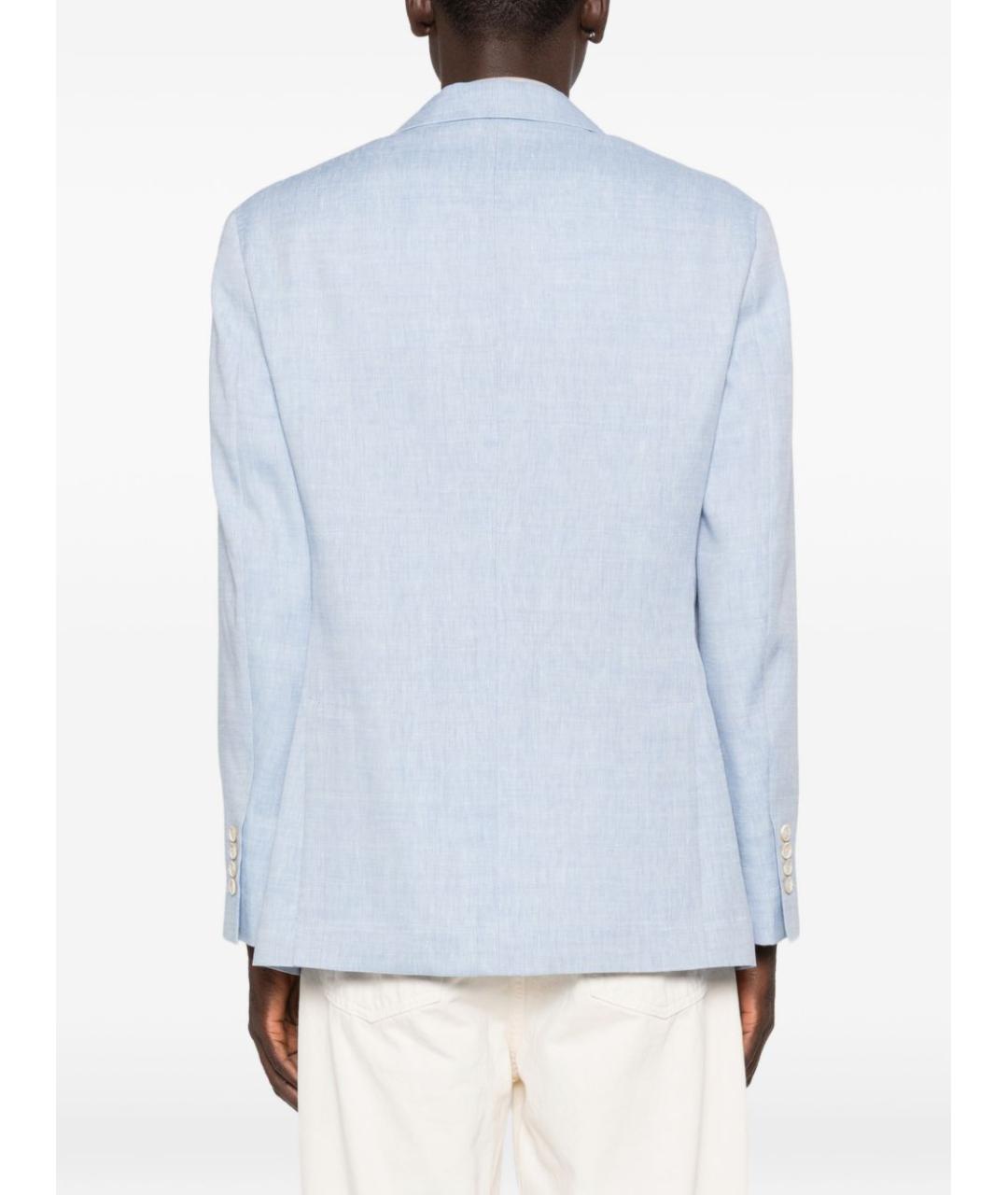 BRUNELLO CUCINELLI Голубой льняной пиджак, фото 2