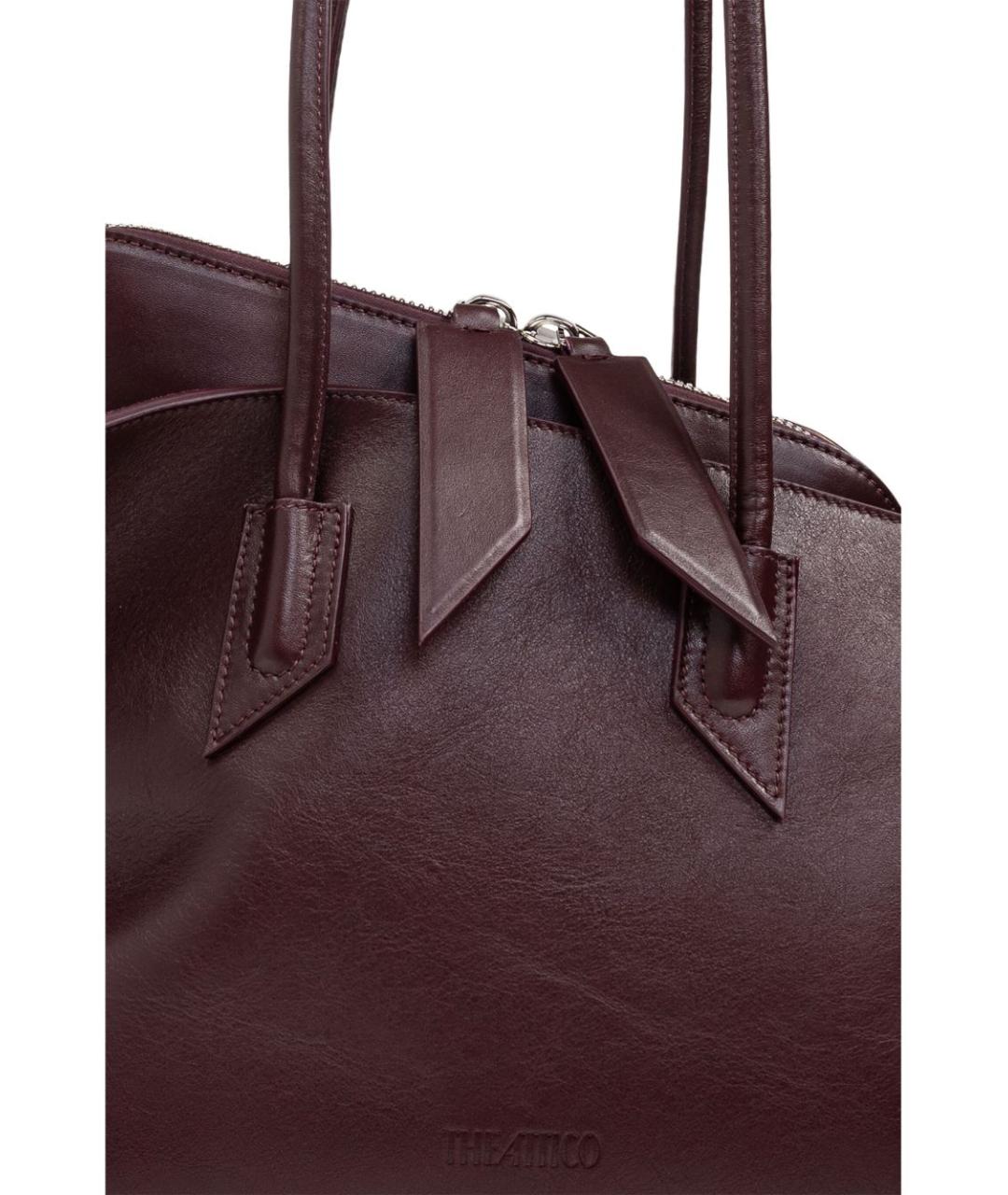 THE ATTICO Фиолетовая кожаная сумка тоут, фото 2