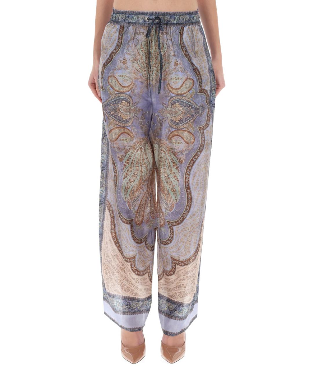 ZIMMERMANN Мульти шелковые прямые брюки, фото 3