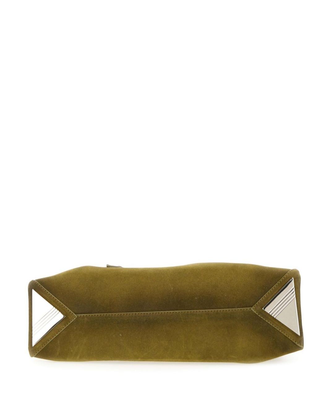 THE ATTICO Хаки кожаная сумка тоут, фото 4