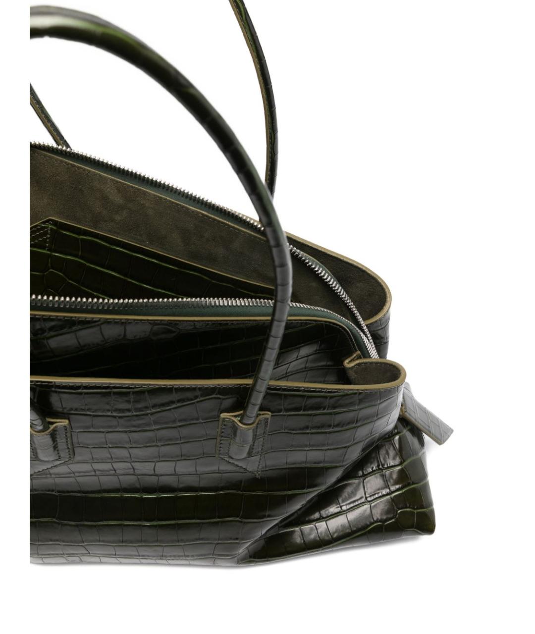 THE ATTICO Зеленая кожаная сумка через плечо, фото 3