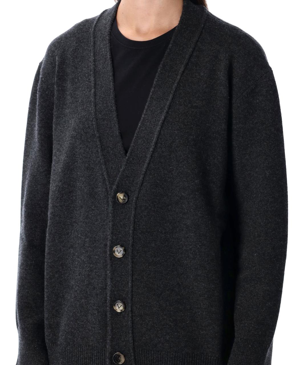BOTTEGA VENETA Антрацитовый кашемировый кардиган, фото 3