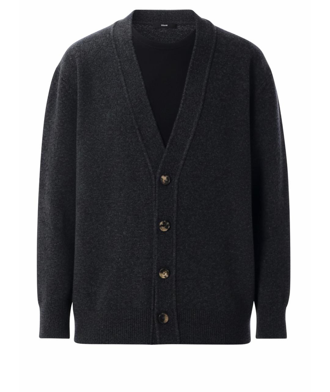 BOTTEGA VENETA Антрацитовый кашемировый кардиган, фото 1