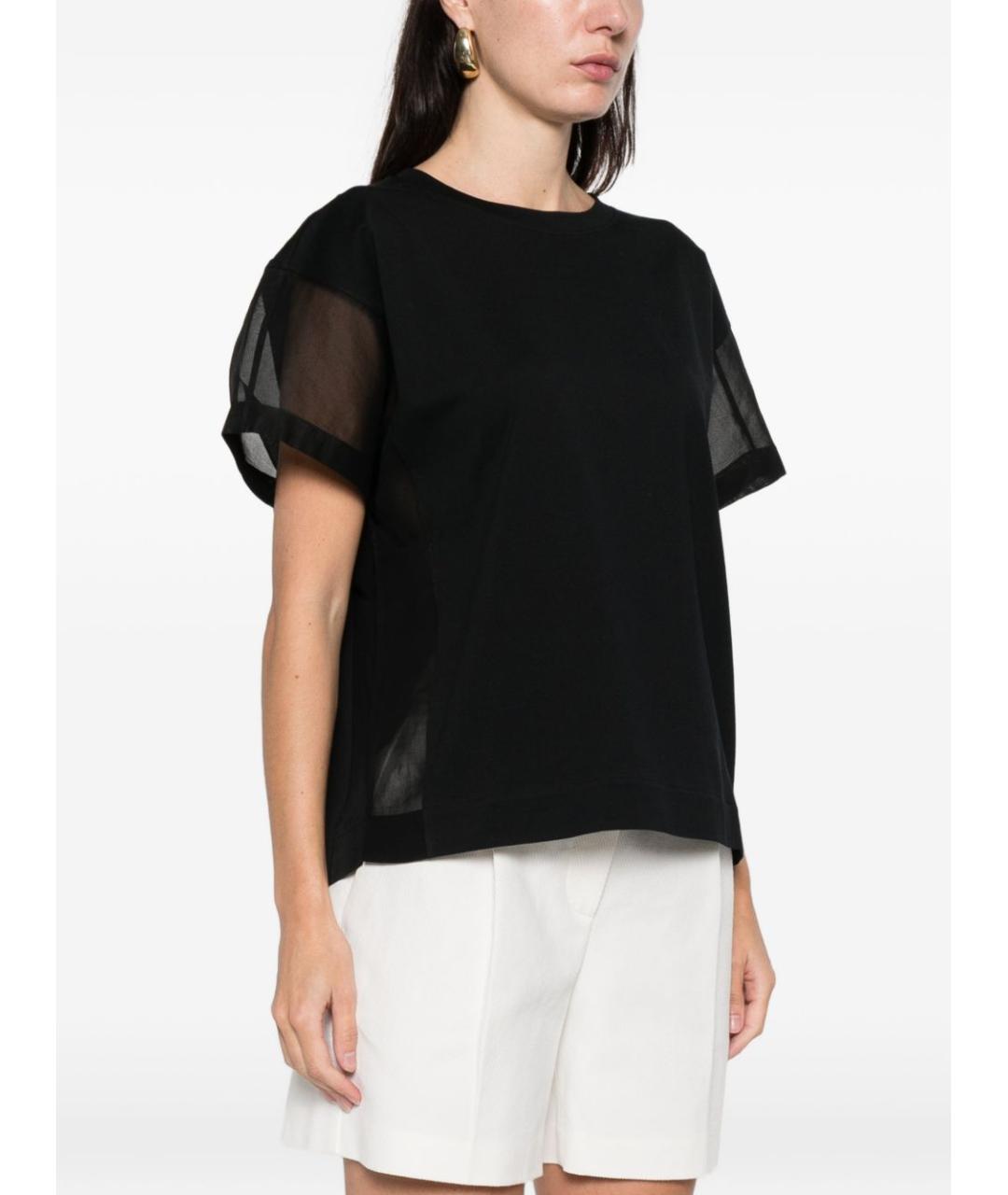 BRUNELLO CUCINELLI Черная хлопковая футболка, фото 3