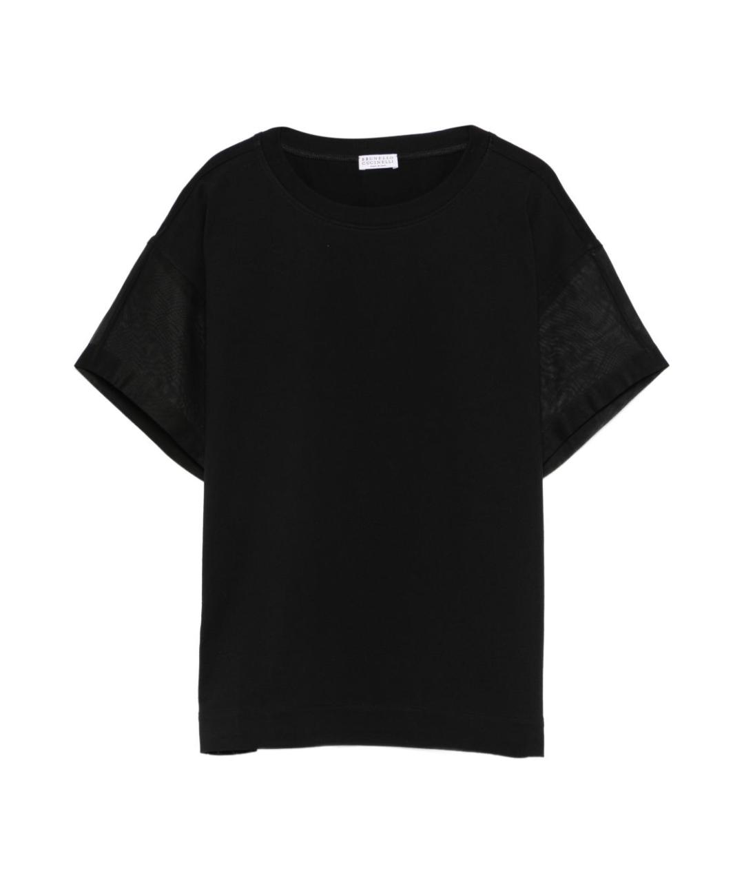 BRUNELLO CUCINELLI Черная хлопковая футболка, фото 1