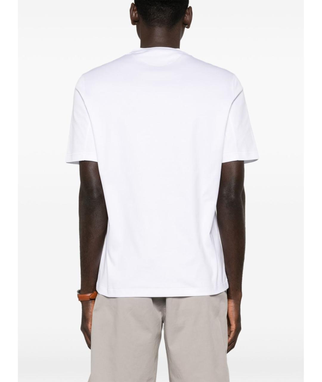 BRUNELLO CUCINELLI Белая хлопковая футболка, фото 5